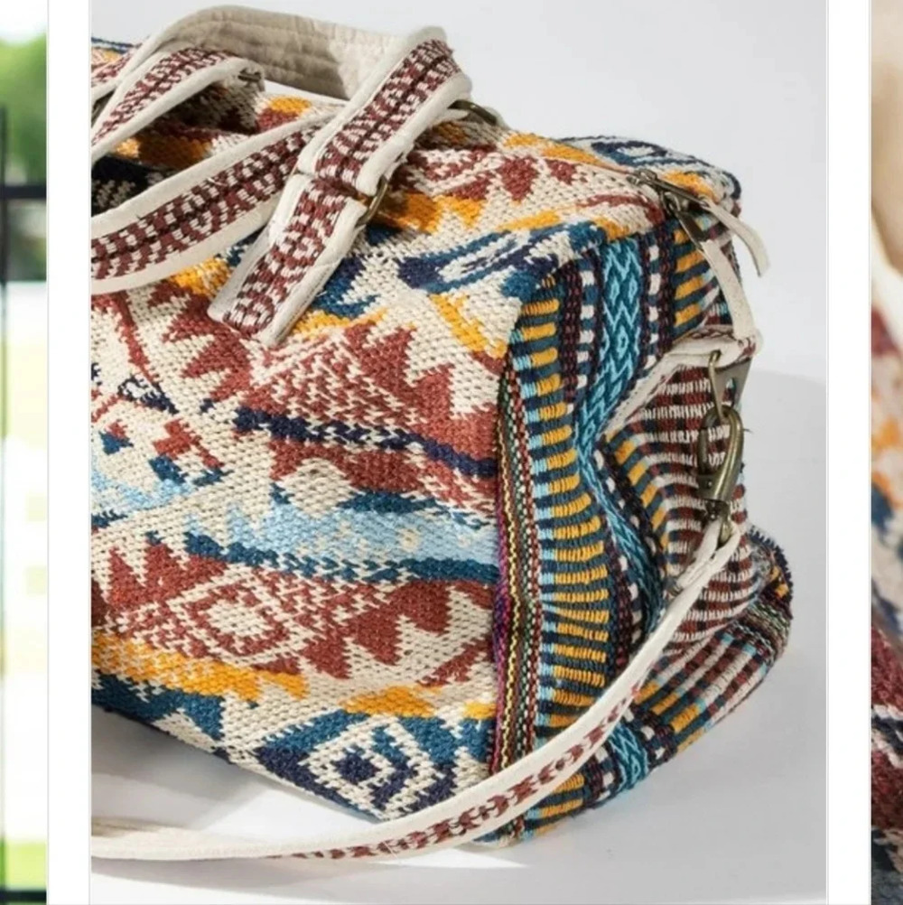 Ruggine Aztec Boho Duffle Travel Bag New - Picture 6 of 8